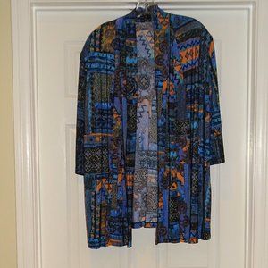 Vikki Vi Jersey open front jacket 3/4 sleeve